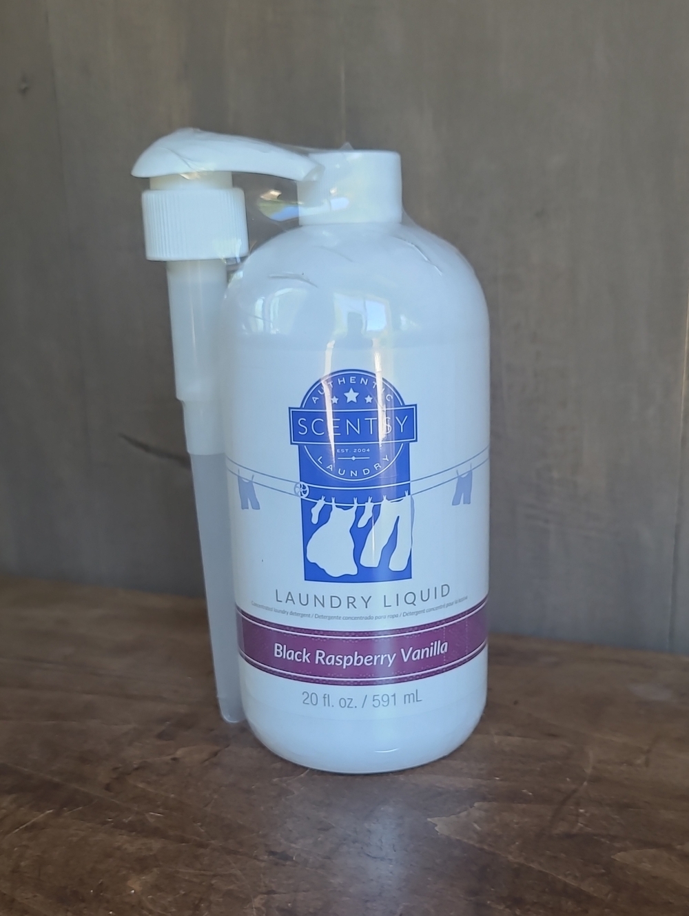 New Scentsy Laundry Liquid - Black Raspberry Vanilla 20 oz Unopened w/Pump